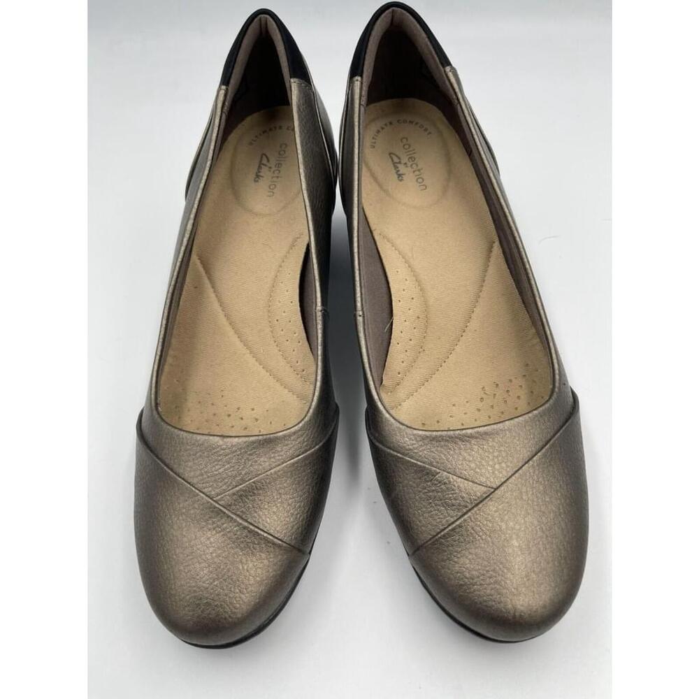 Collection by Clarks Emily Alexa Pumps, Women's Size 9M Pewter Comfort EUC